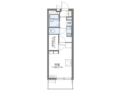レオパレスエーデル菱屋西(1K/1階)の間取り写真