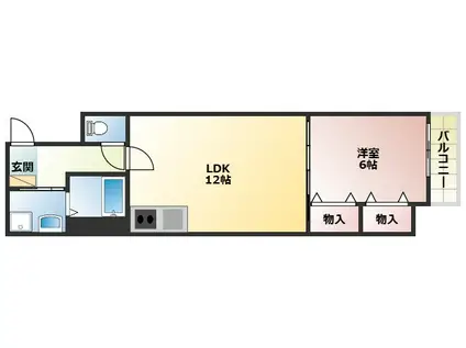 ミサワコート(1LDK/3階)の間取り写真