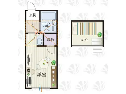 BCASA金沢八景IIIRE-BORN(ワンルーム/1階)の間取り写真