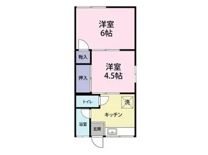 サンライズA(2K/1階)の間取り写真