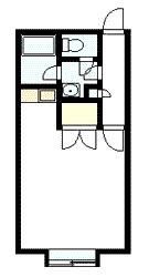 コットンハウス13(ワンルーム/2階)の間取り写真