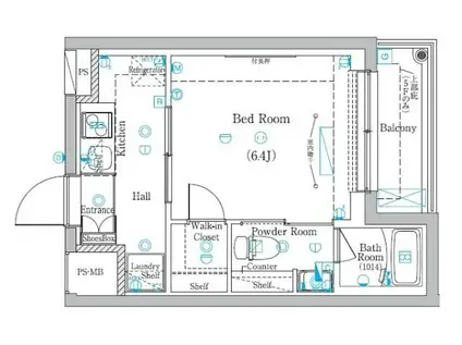 ラフィスタ元町II(1K/5階)の間取り写真