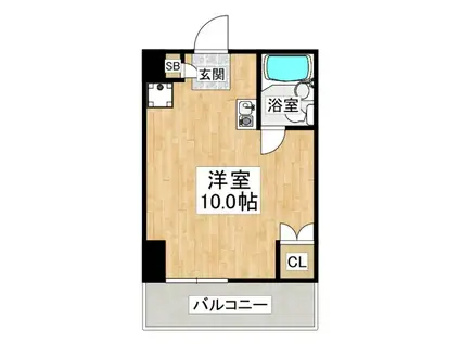 サニーパレス神陵台(ワンルーム/2階)の間取り写真