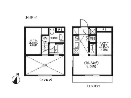 パーシモンI(ワンルーム/1階)の間取り写真