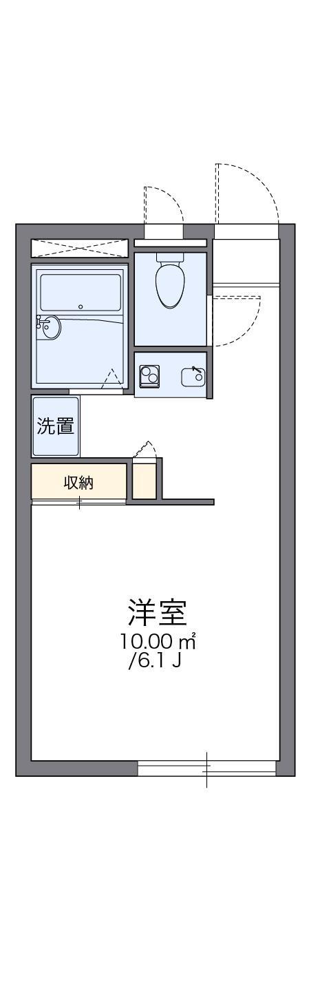 レオパレス太田(1K/2階)の間取り写真
