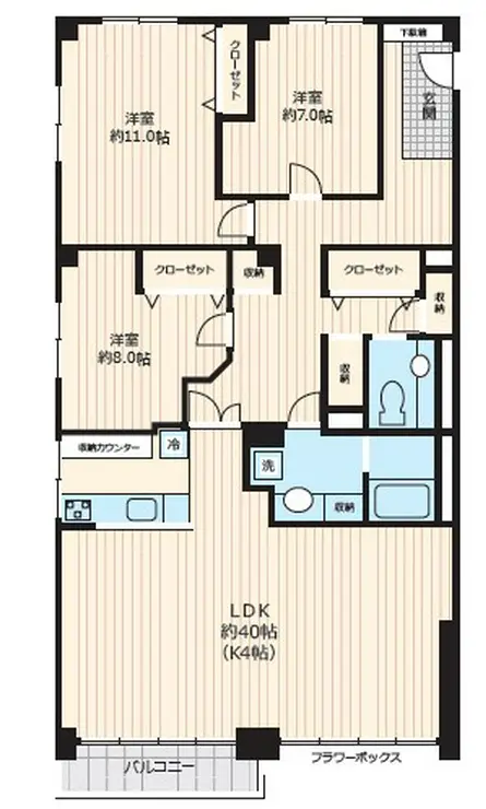ドミ麻布 7階階 間取り