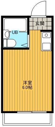 コーポみず穂(ワンルーム/2階)の間取り写真