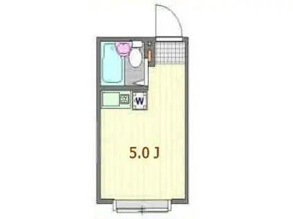 アーバンプレイス和泉A棟(ワンルーム/1階)の間取り写真