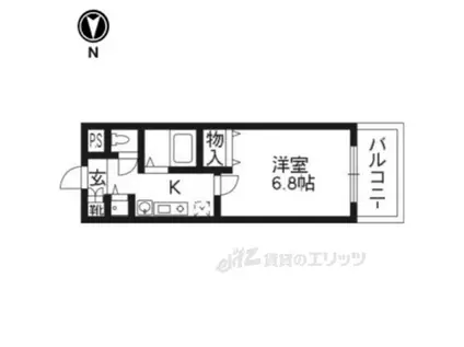 サムティ祇園河原町(1K/5階)の間取り写真