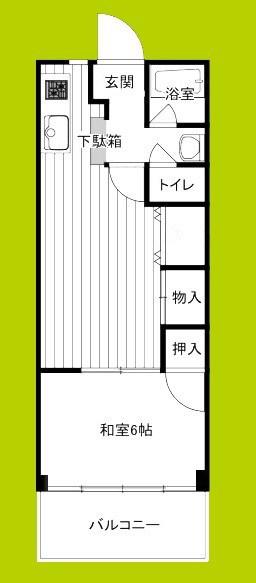 メゾン豊里(1LDK/3階)の間取り写真