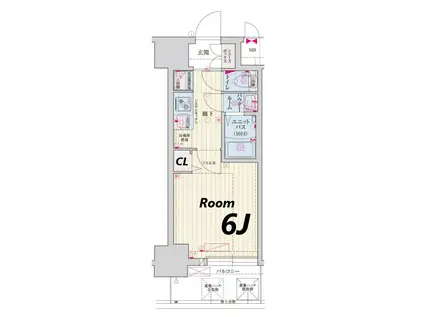 ファステート尼崎クロノス(1K/4階)の間取り写真