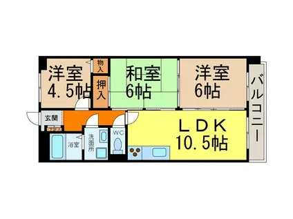 ベルフォール瑞穂(3LDK/3階)の間取り写真