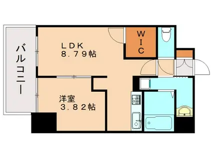 GALA PLATINUM COURT(1LDK/6階)の間取り写真