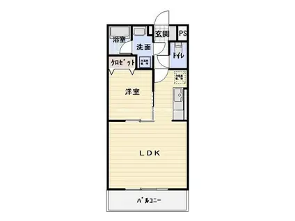 サンパティークI(1LDK/3階)の間取り写真