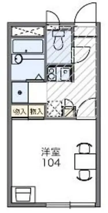 レオパレスル トレフル 1階階 間取り