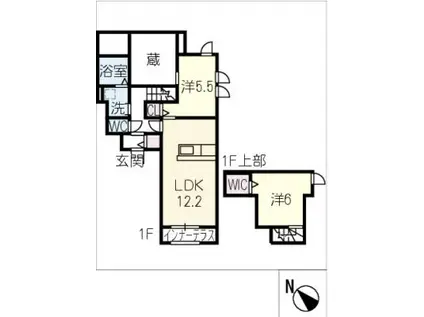 FELICE H・S(2LDK/1階)の間取り写真