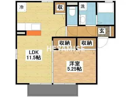 ウィルモアKT(1LDK/2階)の間取り写真