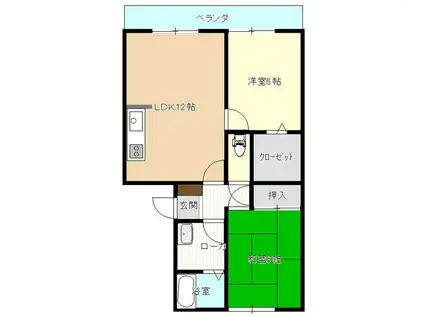 エントランス(2LDK/1階)の間取り写真