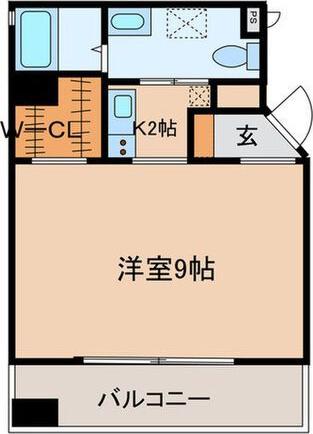 グランデ浄心(1K/1階)の間取り写真