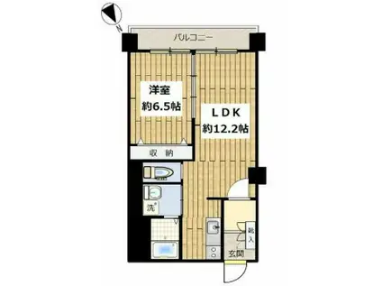 メゾン松方(1LDK/1階)の間取り写真