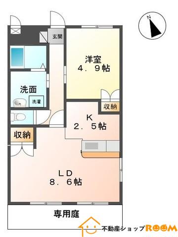 RADIARE(1LDK/1階)の間取り写真