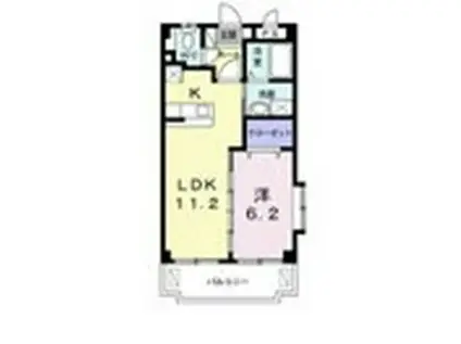 ウエストロード・キャッスル(1LDK/4階)の間取り写真