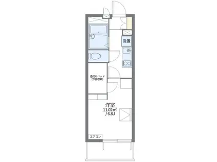 レオパレス加島駅ダイレクトII(1K/4階)の間取り写真
