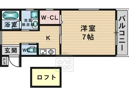 T・Sオルト(1K/3階)の間取り写真
