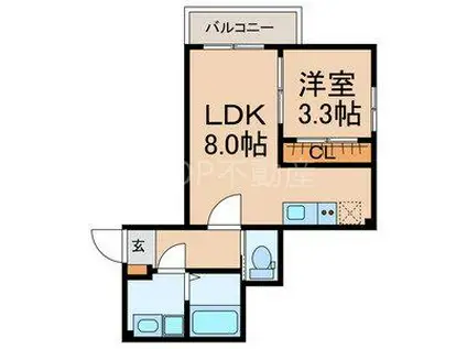 BON APPETIT(1LDK/2階)の間取り写真