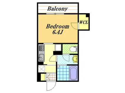 マーレ浦安(1K/1階)の間取り写真