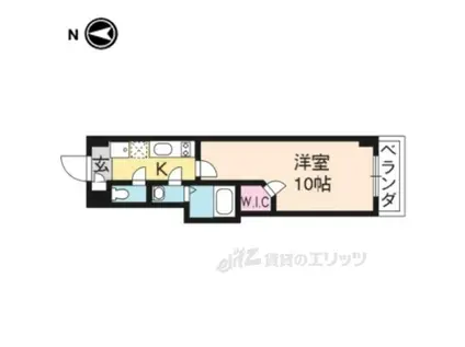 クオリカ西京極うまづか(1K/3階)の間取り写真