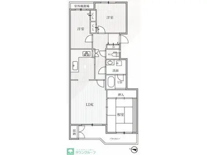 TSGARDEN横浜反町(3LDK/4階)の間取り写真