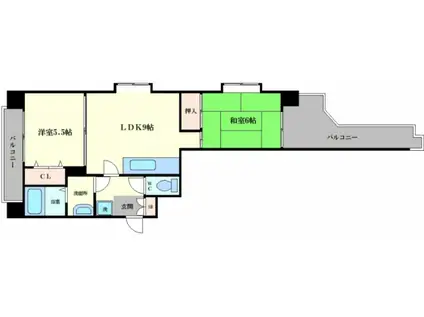 富士プラザIII(2LDK/7階)の間取り写真