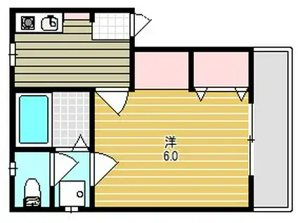 ウエダハイツ I(1K/1階)の間取り写真