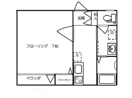 ヴィラ・デステ(1K/1階)の間取り写真