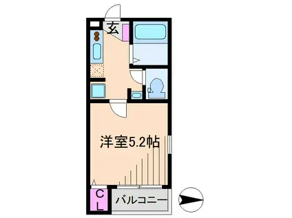 C1913-1(1K/1階)の間取り写真