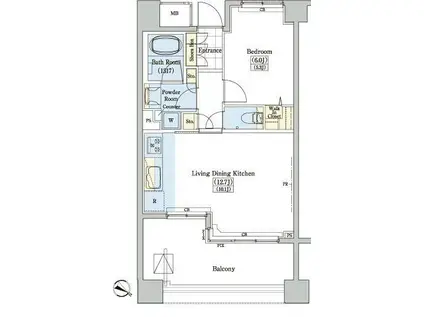 レジディアタワー上池袋(1LDK/5階)の間取り写真