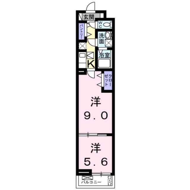 フォレスタ・和歌浦(1LDK/2階)の間取り写真