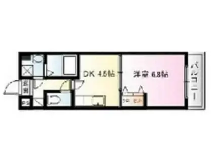 THE SKY VIEW(1DK/9階)の間取り写真