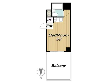 スカイコート渋谷(ワンルーム/4階)の間取り写真