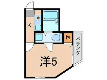 カーサヴェルデ(1K/2階)の間取り写真
