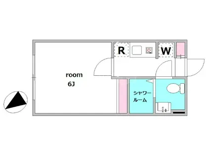 サンモリッツ(1K/5階)の間取り写真
