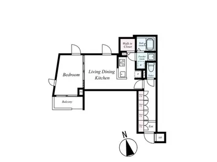 ビバリーホームズ中延II(1LDK/2階)の間取り写真