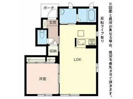エタニティー(1LDK/1階)の間取り写真