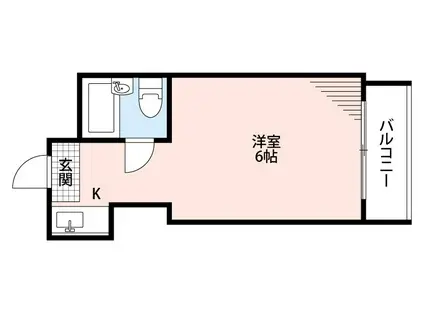 フェリス山手(ワンルーム/2階)の間取り写真