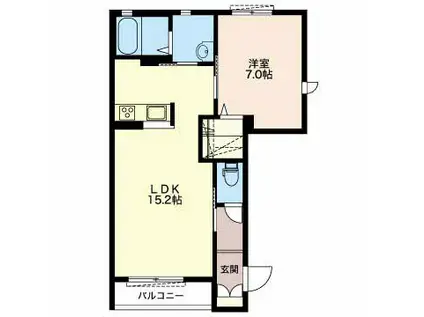カノープス(1LDK/1階)の間取り写真
