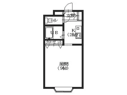 ヴィレ・コート富士(1K/4階)の間取り写真