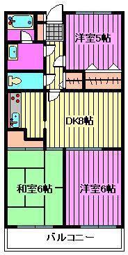 アーバンレジデンス(3DK/1階)の間取り写真