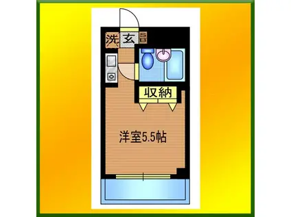 シャルマンはすみ(1K/3階)の間取り写真