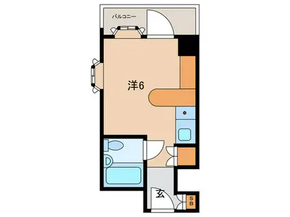 インペリアル南麻布コート&サテライト(ワンルーム/8階)の間取り写真